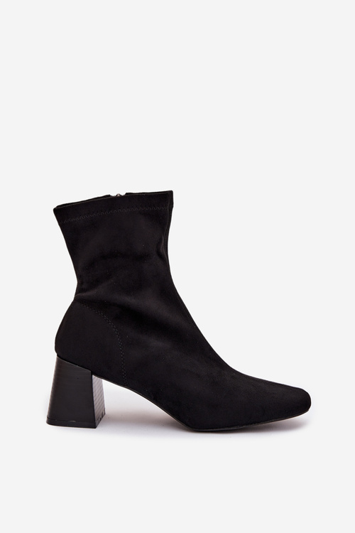 Women's Ankle Boots with Heel Made of Eco Suede Olianne