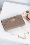 Women's Purse Powder Clutch Bag Gold Chain