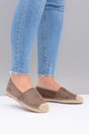 Lu Boo Suede Linen Slip On Ramen Espadrilles