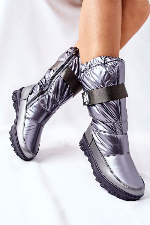 Women's Snow High Boots Grey Eunousa