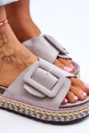 Women's Sandals On A Decorated Platform Grey Joyce