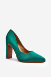 Green Pumps with Stiletto Heel Piatti