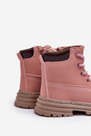 Children's Trapper Boots with a Zip Pink Bansi
