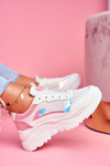 Sporty Women's Shoes Pink White Memory