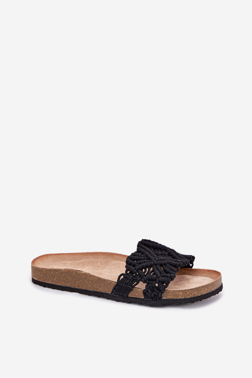 Women's Cork Platform Sandals Black Timaxrre