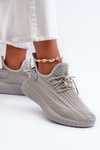 Women's Gray Fabric Slip-On Sports Shoes Nelmarie