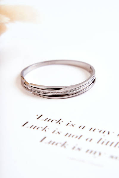 Women's Steel Bracelet With Zircons Silver Myrens