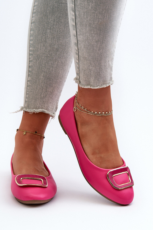 Ballerinas With Eco Leather Decoration Pink Enicoria