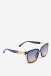 Women's Sunglasses With Decorative Details UV400 Grey