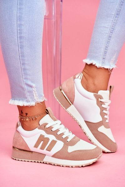 Women's Sports Shoes Sneakers Beige Pink Maddie