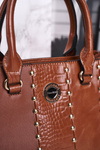 Elegant Caramel Handbag MONNARI MONNARI BAG4590-017 Animal Print