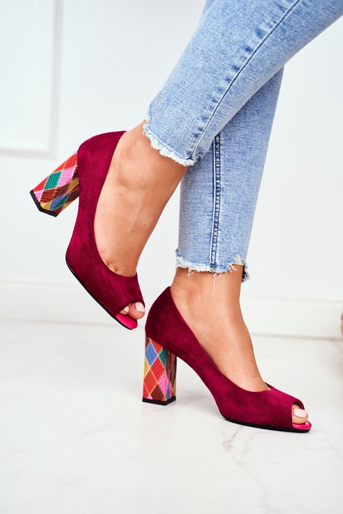 Suede Sergio Leone PB135 Fuchsia pumps