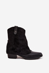 Insulated cowboy boots with heel black Sylvette