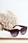 Women's Sunglasses with Gold Details UV400 Black-Pink