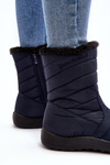 Women's High Padded Snow Boots Navy Luxina