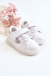 Children's Leather Sport Shoes With Velcro White Baylene