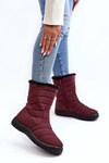 Women's High Padded Snow Boots Burgundy Luxina