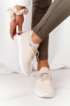 Women's Sport Shoes Wedge Sneakers Beige Adeyla