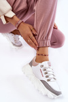 Sneakersy Damskie Platforma Białe Cross Jeans KK2R4071C 