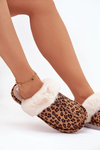 Women's slippers with fur Panterka Aceline