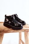 Children's High Sneakers With Velcro Black Cheezi
