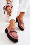 Suede Loafers Letters La.Fi 210001DP-SU Dirty Pink