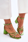Fashionable High Heel Sandals Green Felisa