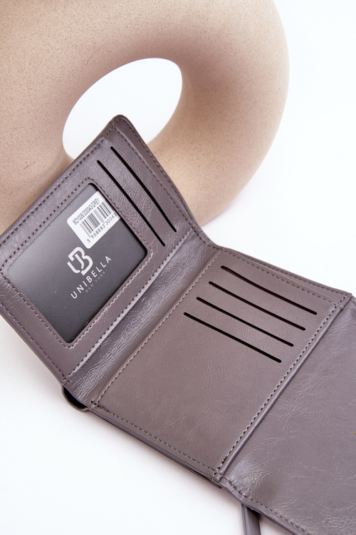 Women's Wallet Purse Made of Faux Leather Grey Joanela