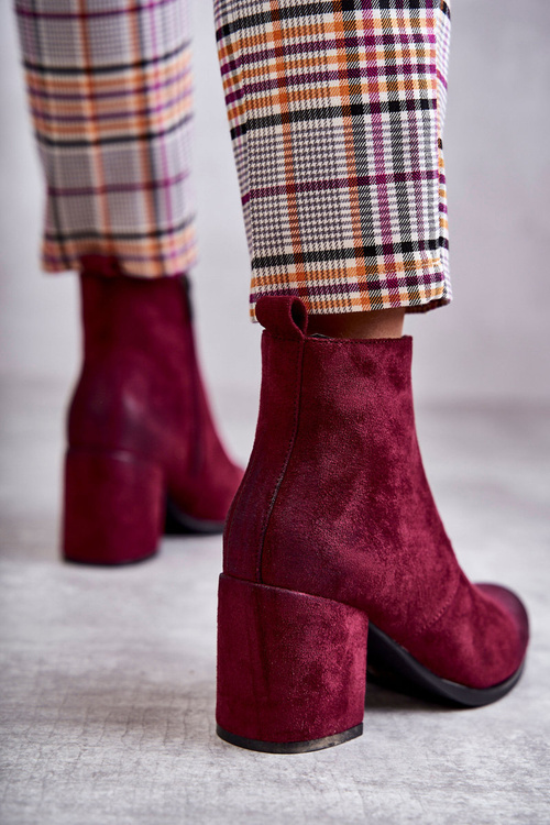 Classic Suede Booties La.Fi 260035WI-SU Burgundy
