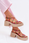 Ladies Leather Sandals Maciejka 06990-39 Multicolor
