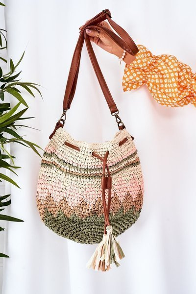 Braided Messenger Bag NOBO XK0430 Beige