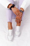 Leather Wedge Sneakers S.Barski White-Silver
