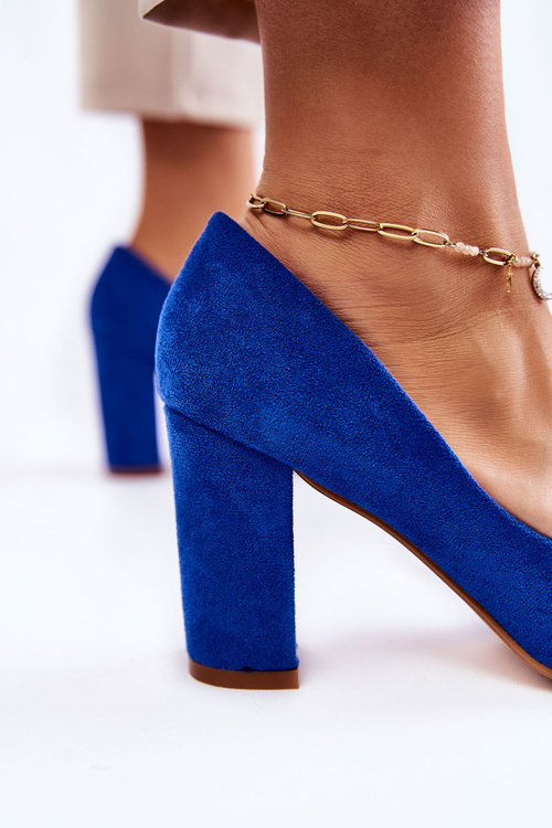 Classic Suede Pumps On A Heel blue Kendra