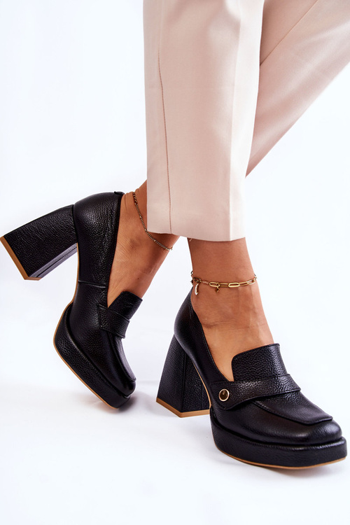 Leather Pumps Lewski Shoes 3195/2 Black