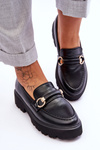 Women's Leather Loafers Black Camerin