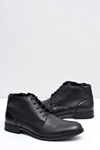 Men's Leather Boots Black Half Boots Artemigo