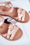 Children's Velcro Sandals For Girl Pink Lilo