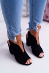 Women's Peep Toe Sandals Black Nevienna