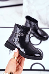 Children's Boots Lacquered Black Fami