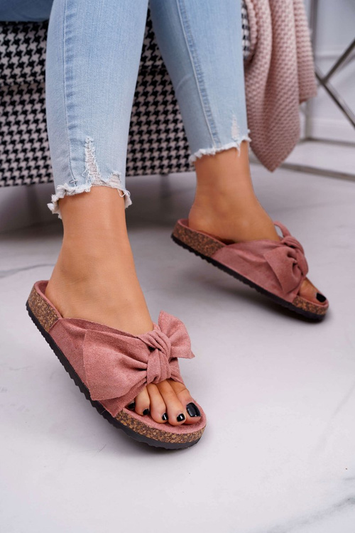 Flip Flops On Cork Sole Dark Pink Wendy