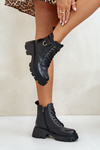 Insulated Women's Boots Made of Natural Leather Vinceza 41460 Black