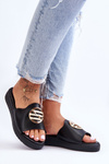 Klapki Damskie Ozdoba Czarne Secrets ML247