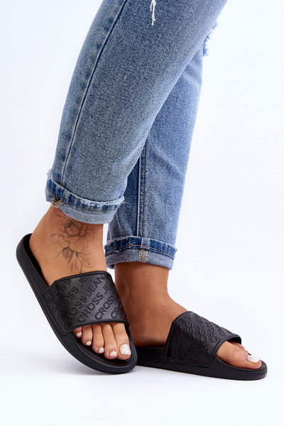 Klapki Damskie Czarne Cross Jeans FF2R4153C