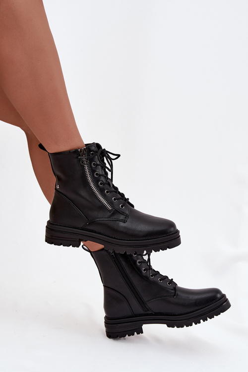 Women's Work Boots with Lining Black Ivonelle