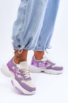 Women's Lace-up Sneakers Purple Cortes