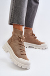 Women's Sock-Like Slip-On Boots Brown Solime