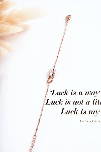 Women's Celebrity Bracelet With Oval Ornaments Rose Gold