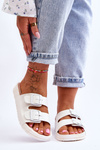 Women's Platform Slides White Vertigo