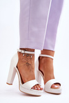 High Heel Sandals White Mandy