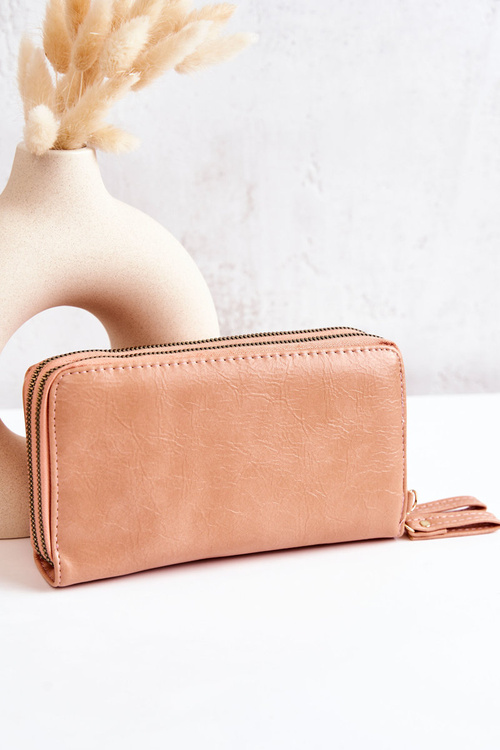 Portfel Torebka 2w1 Na Suwak Różowy Leonore